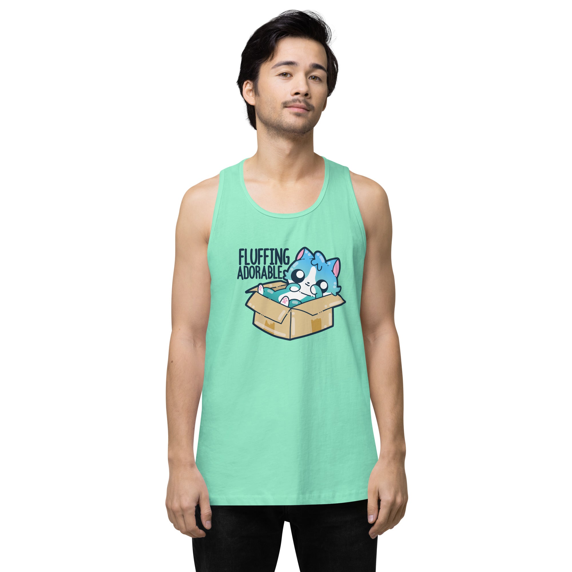 FLUFFING ADORABLE - Premium Tank Top - ChubbleGumLLC