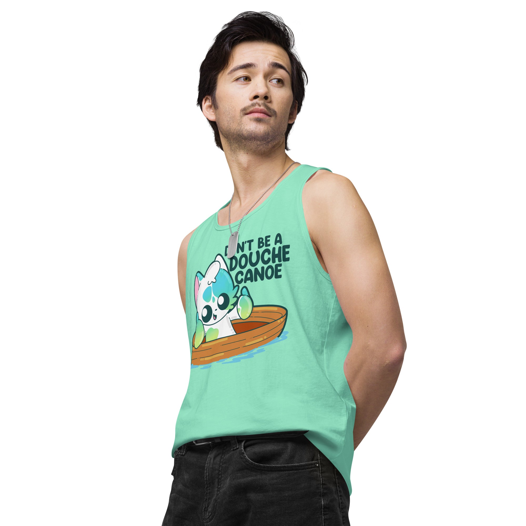 DONT BE A DOUCHE CANOE - Premium Tank Top - ChubbleGumLLC