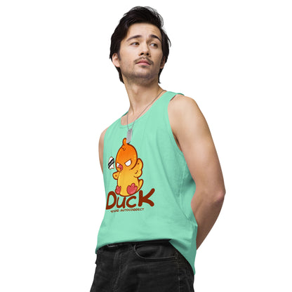 DUCK STUPID AUTOCORRECT - Premium Tank Top - ChubbleGumLLC