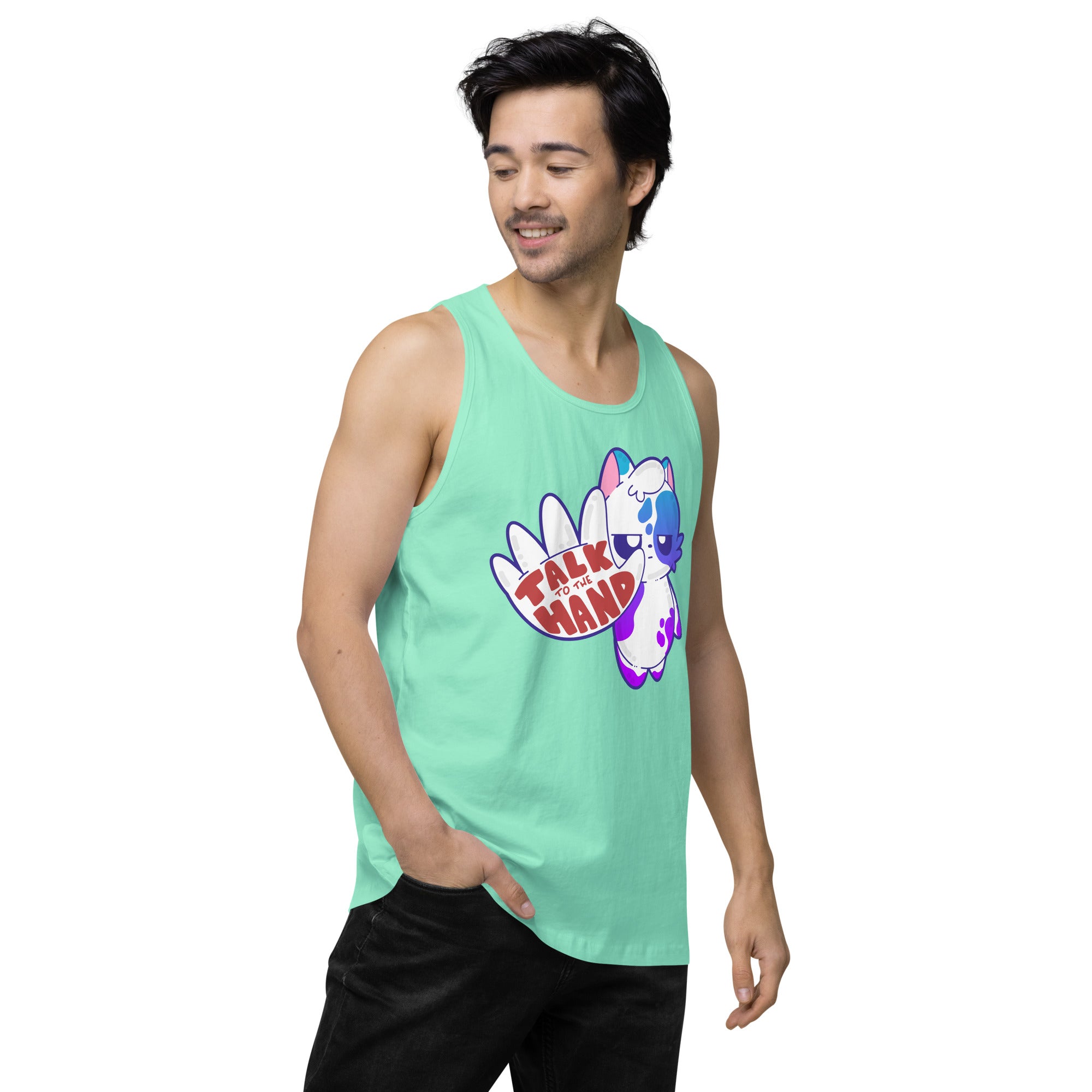 TALK TO THE HAND - Premium Tank Top - ChubbleGumLLC