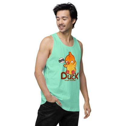 DUCK STUPID AUTOCORRECT - Premium Tank Top - ChubbleGumLLC