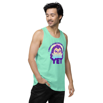 I DIDNT STAB ANYONE TODAY YET - Premium Tank Top - ChubbleGumLLC