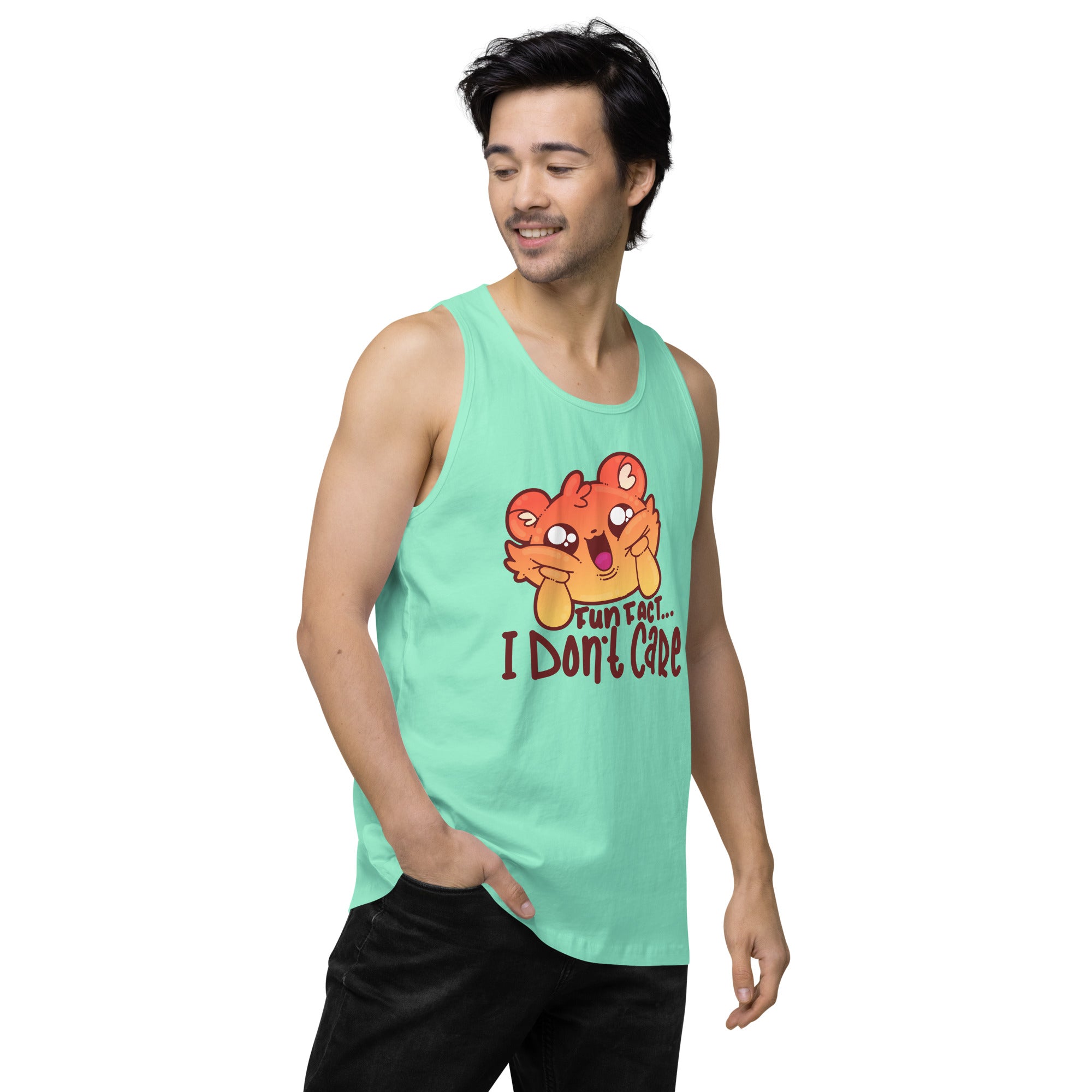 FUN FACT I DONT CARE - Premium Tank Top - ChubbleGumLLC