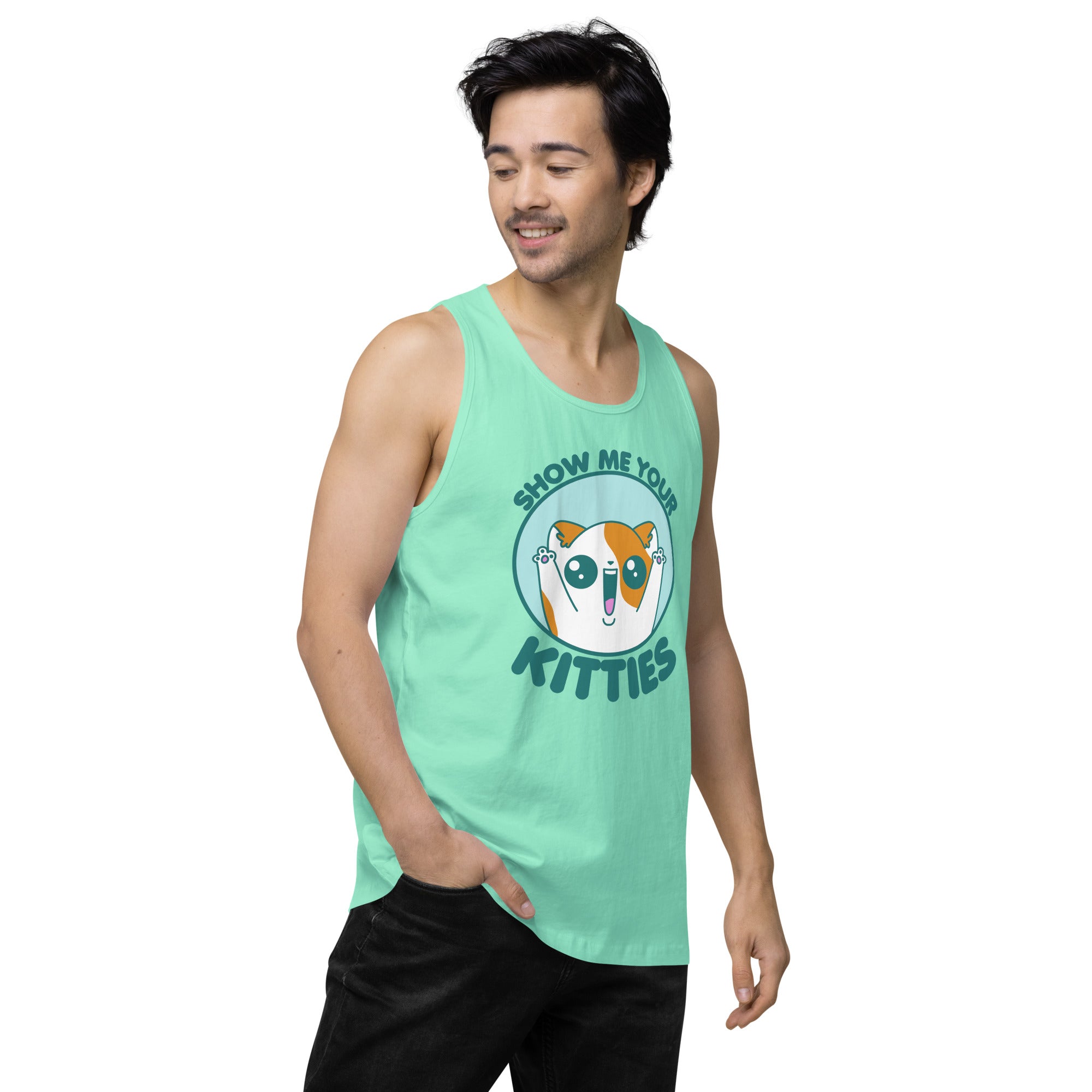 SHOW ME YOUR KITTIES - Premium Tank Top - ChubbleGumLLC