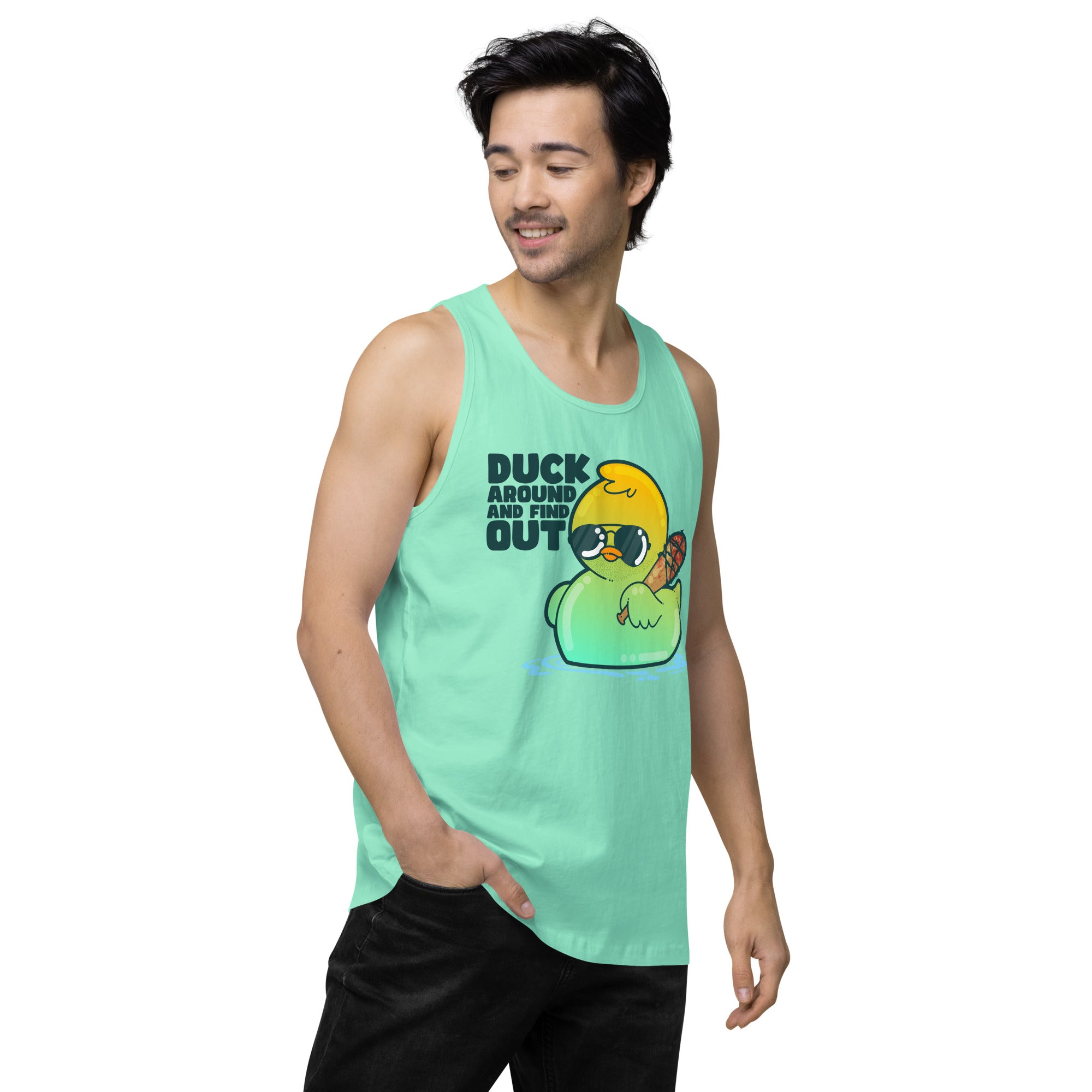 DUCK AROUND AND FIND OUT - Premium Tank Top - ChubbleGumLLC