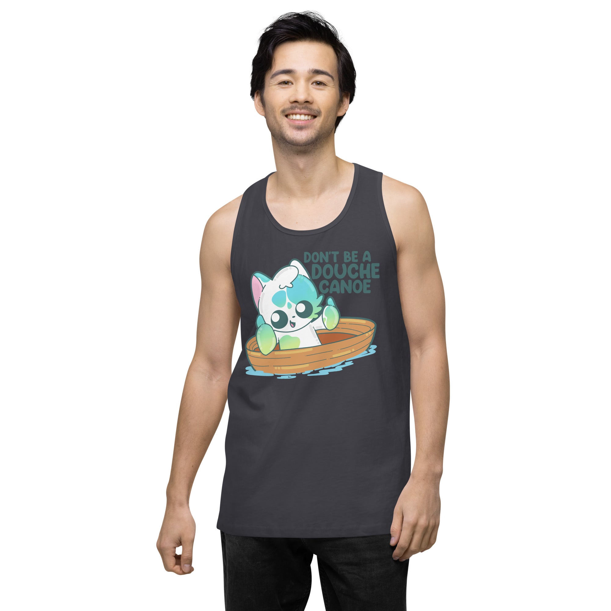 DONT BE A DOUCHE CANOE - Premium Tank Top - ChubbleGumLLC