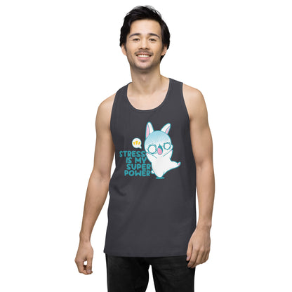 STRESS IS MY SUPERPOWER - Premium Tank Top - ChubbleGumLLC