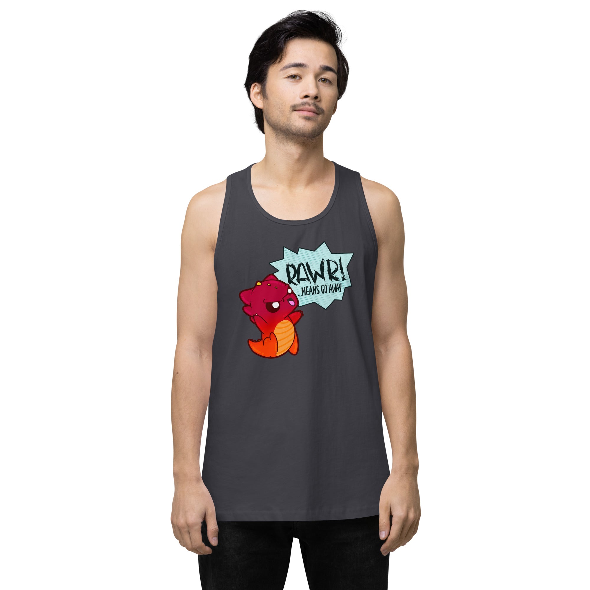 RAWR MEANS GO AWAY - Tank - ChubbleGumLLC