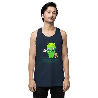 I COME IN PEACE  - Premium Tank Top - ChubbleGumLLC