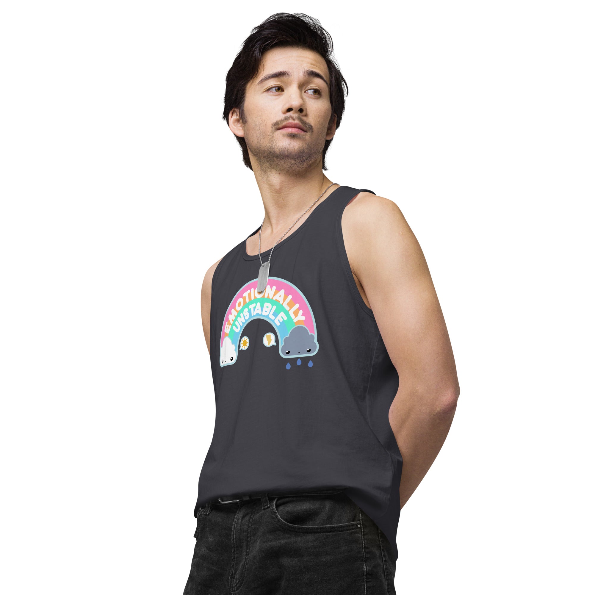 EMOTIONALLY UNSTABLE - Premium Tank Top - ChubbleGumLLC