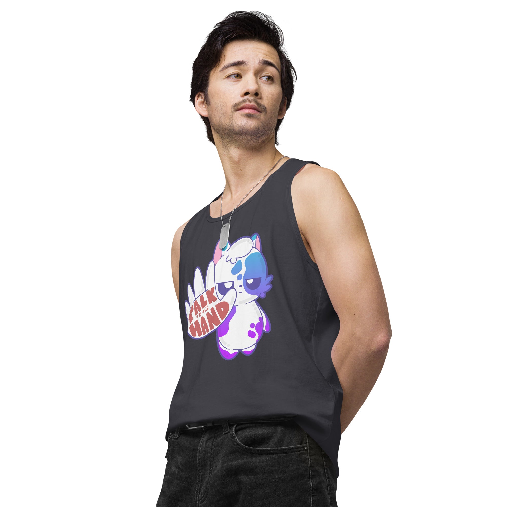 TALK TO THE HAND - Premium Tank Top - ChubbleGumLLC