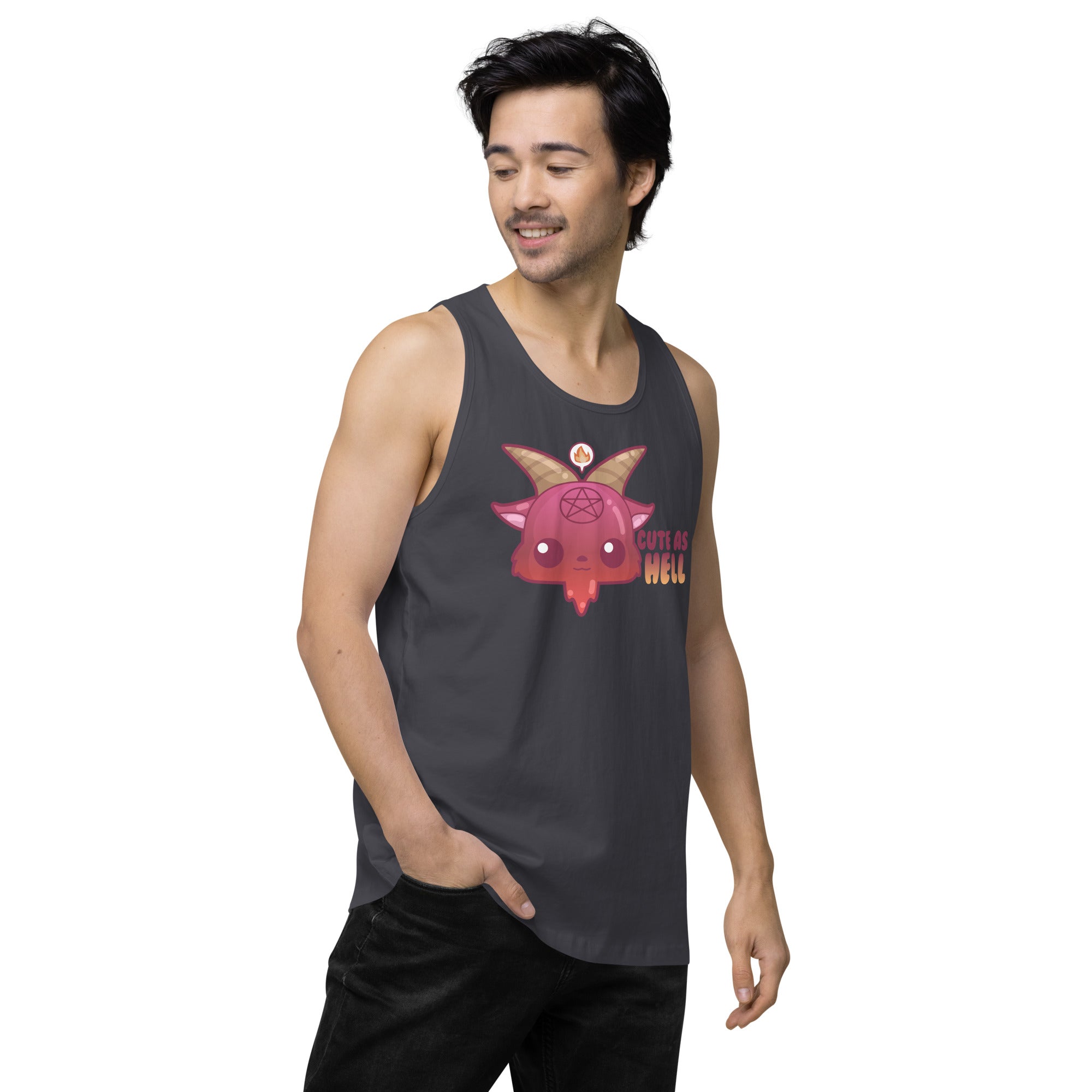 CUTE AS HELL - Premium Tank Top - ChubbleGumLLC