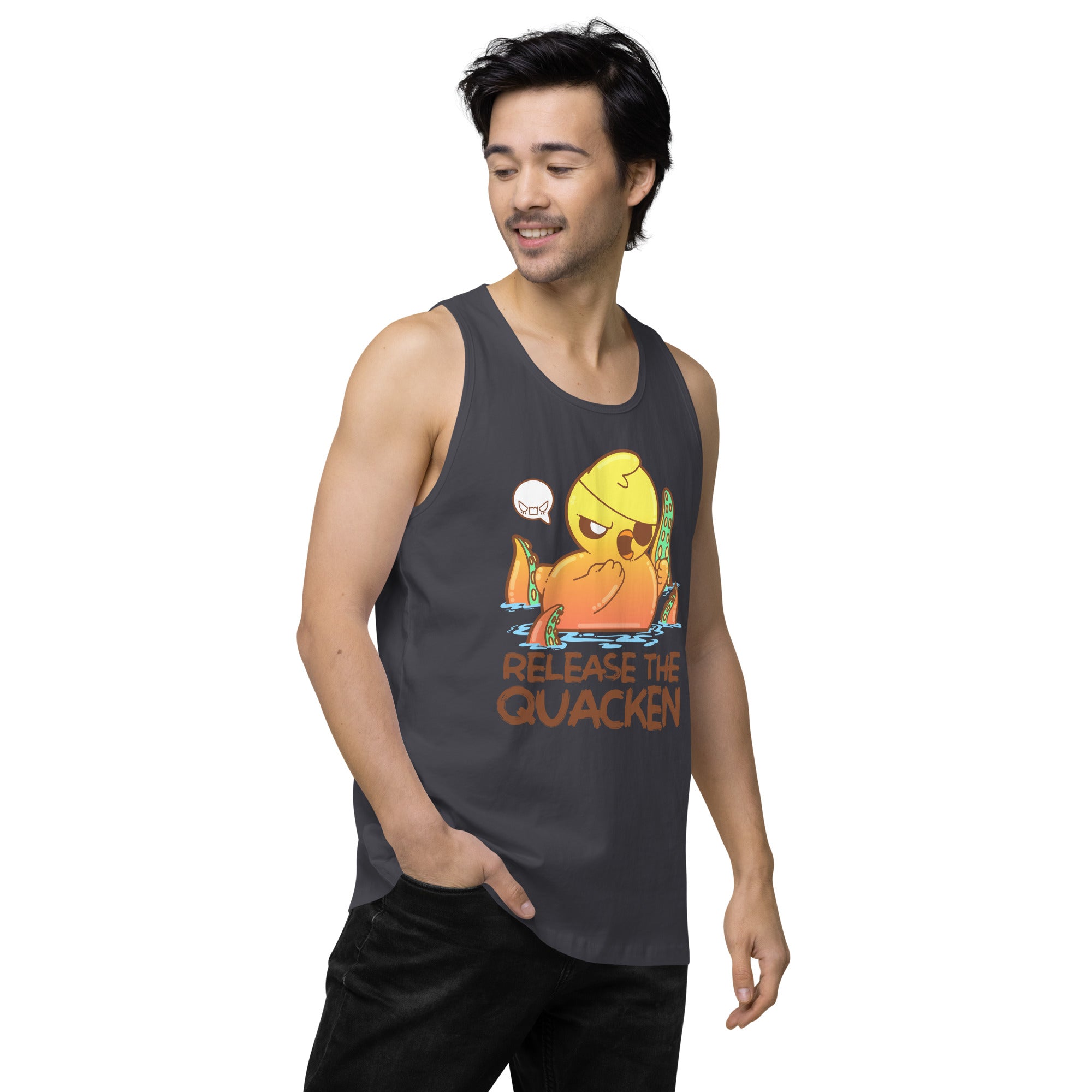 RELEASE THE QUACKEN - Premium Tank Top - ChubbleGumLLC