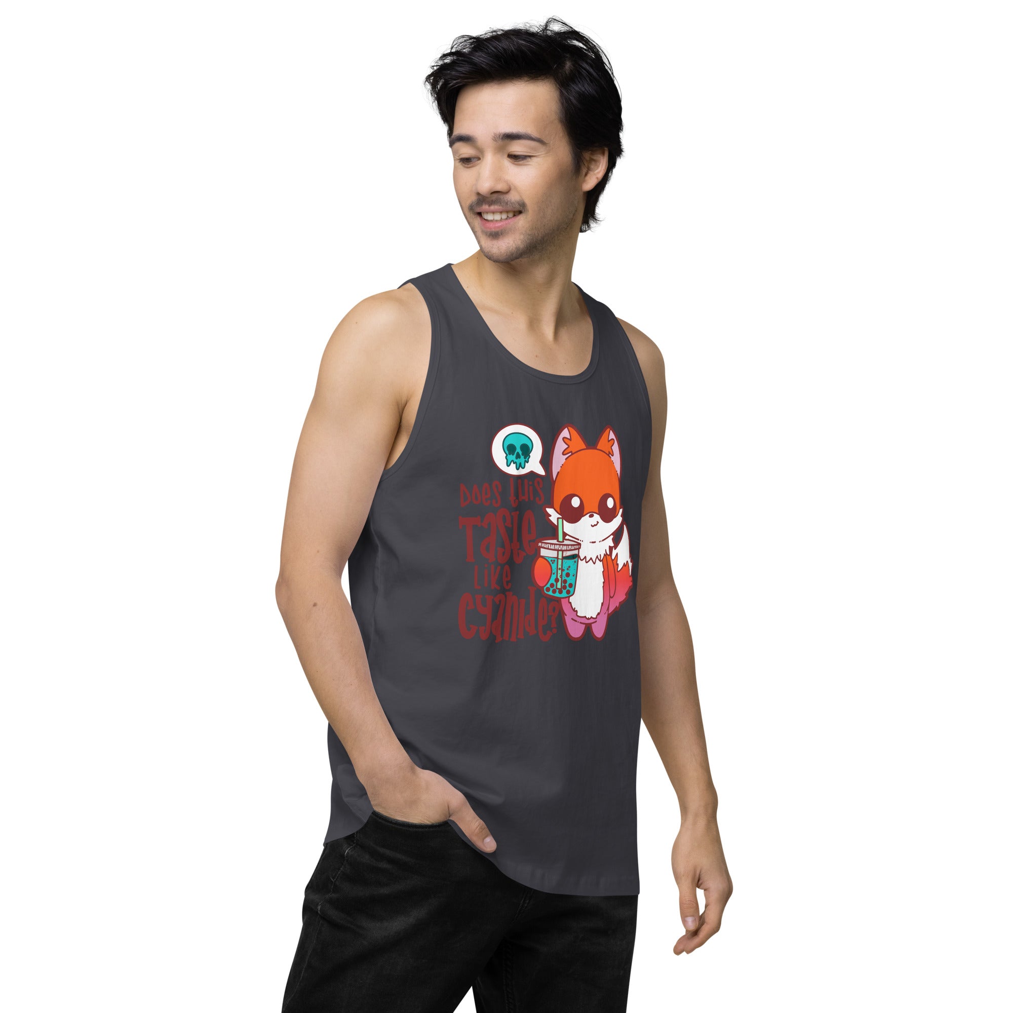 DOES THIS TASTE LIKE CYANIDE - Premium Tank Top - ChubbleGumLLC