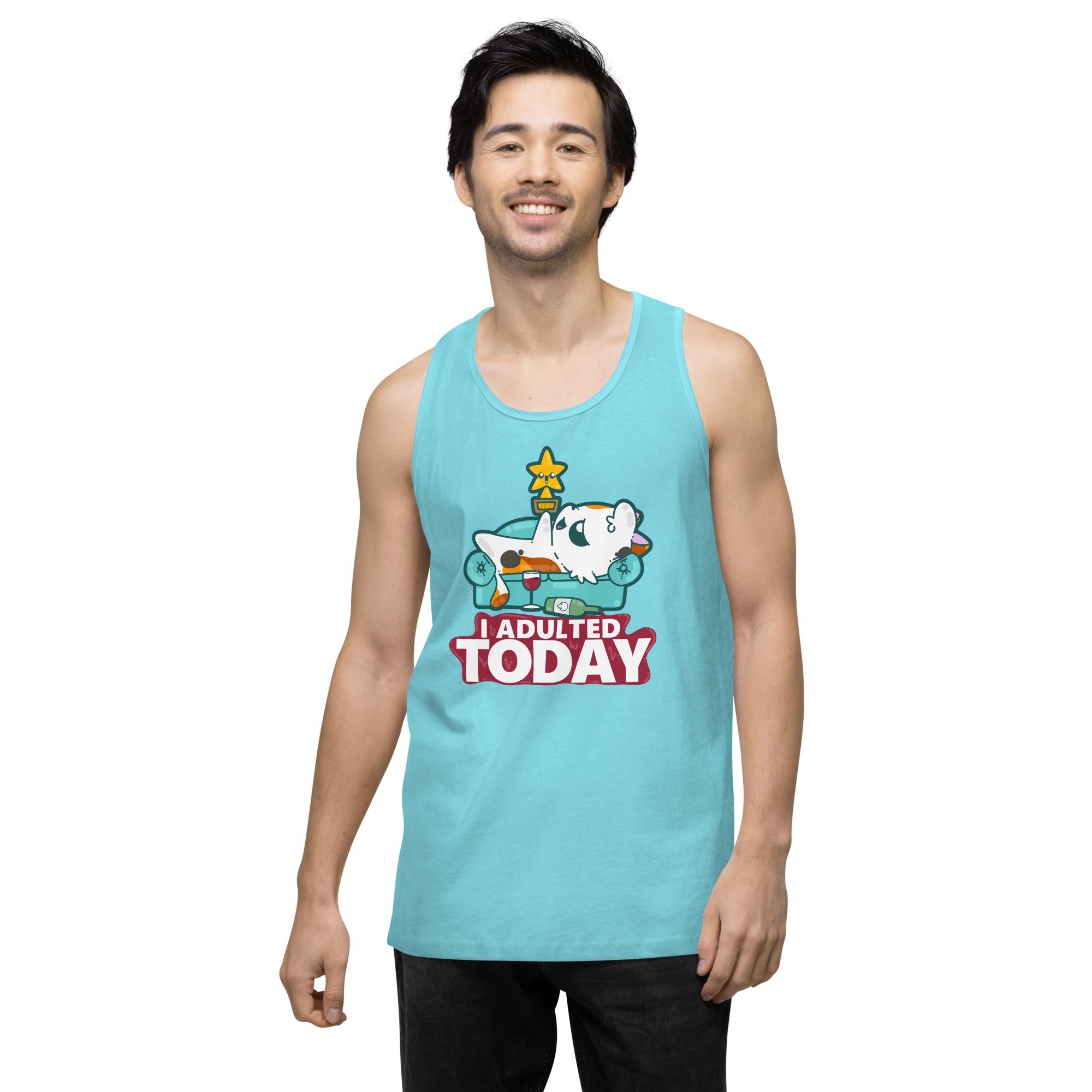 I ADULTED TODAY - Premium Tank Top - ChubbleGumLLC