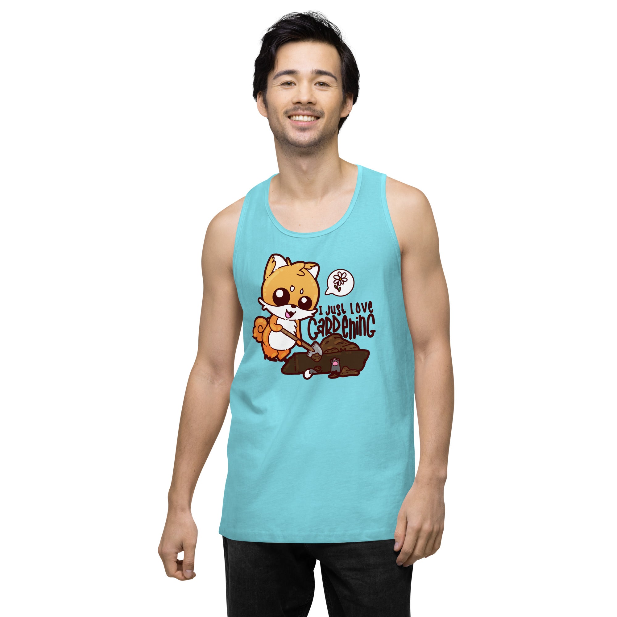 I JUST LOVE GARDENING - Premium Tank Top - ChubbleGumLLC