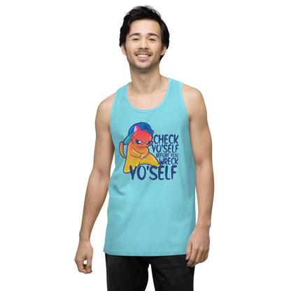 CHECK YOSELF - Premium Tank Top - ChubbleGumLLC