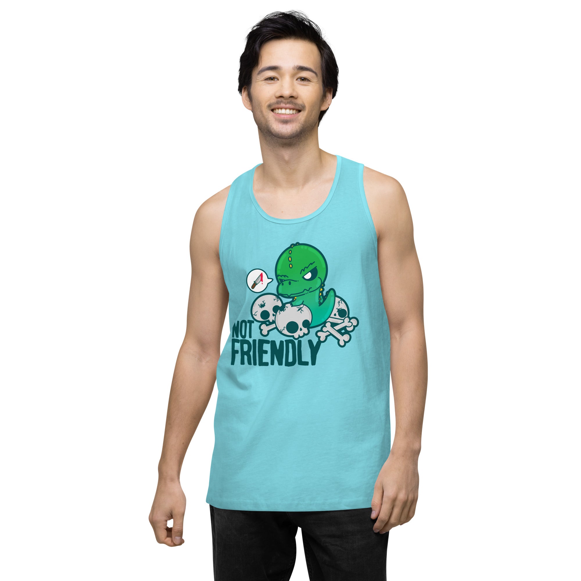 NOT FRIENDLY - Premium Tank Top - ChubbleGumLLC