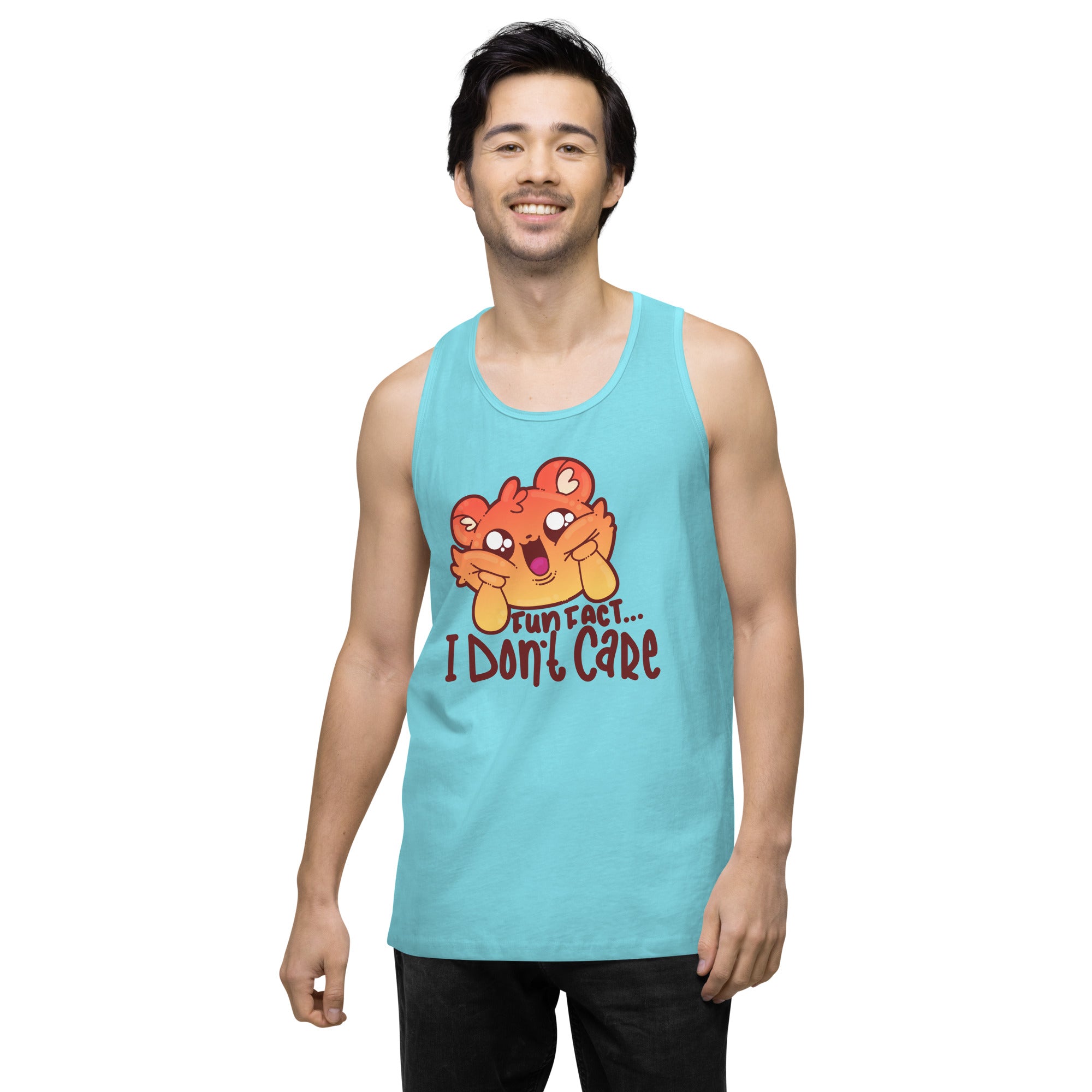 FUN FACT I DONT CARE - Premium Tank Top - ChubbleGumLLC