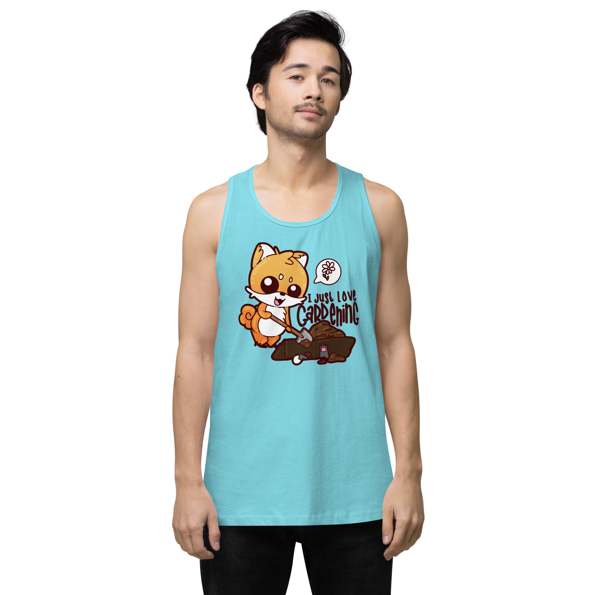 I JUST LOVE GARDENING - Premium Tank Top - ChubbleGumLLC