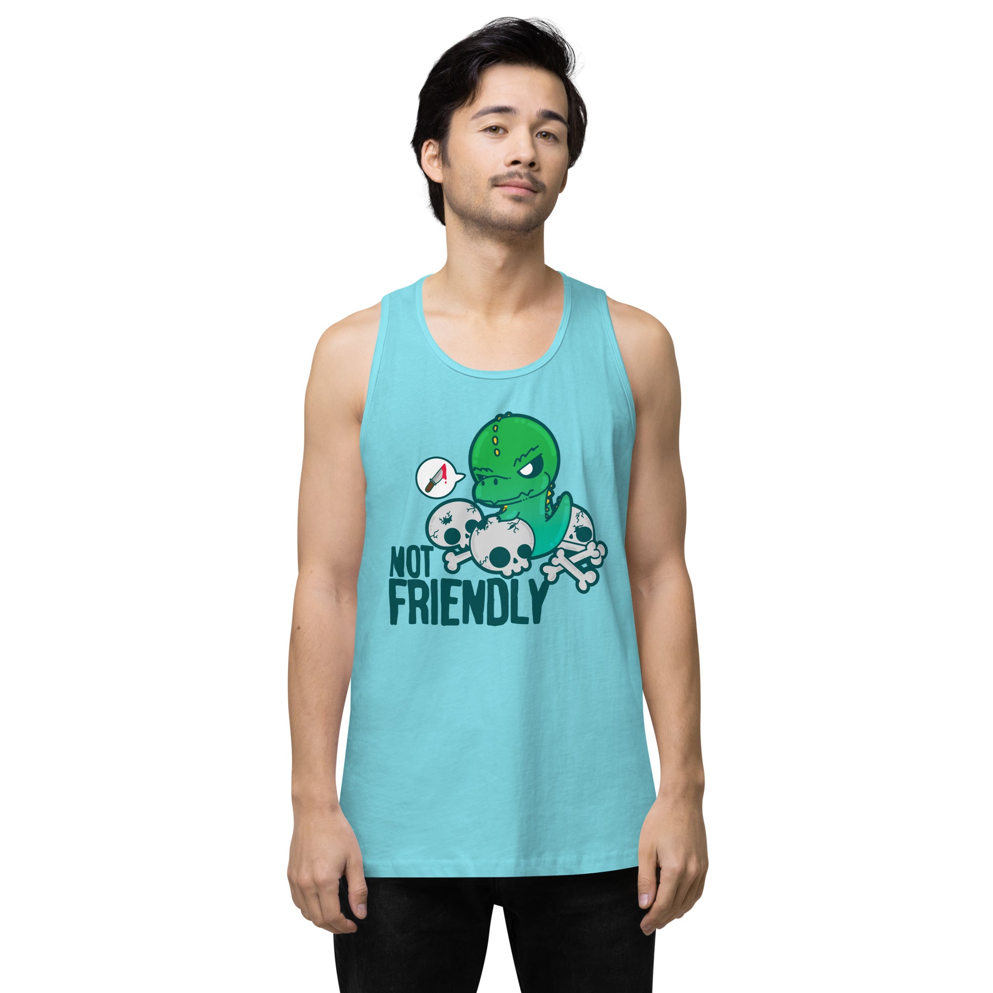 NOT FRIENDLY - Premium Tank Top - ChubbleGumLLC