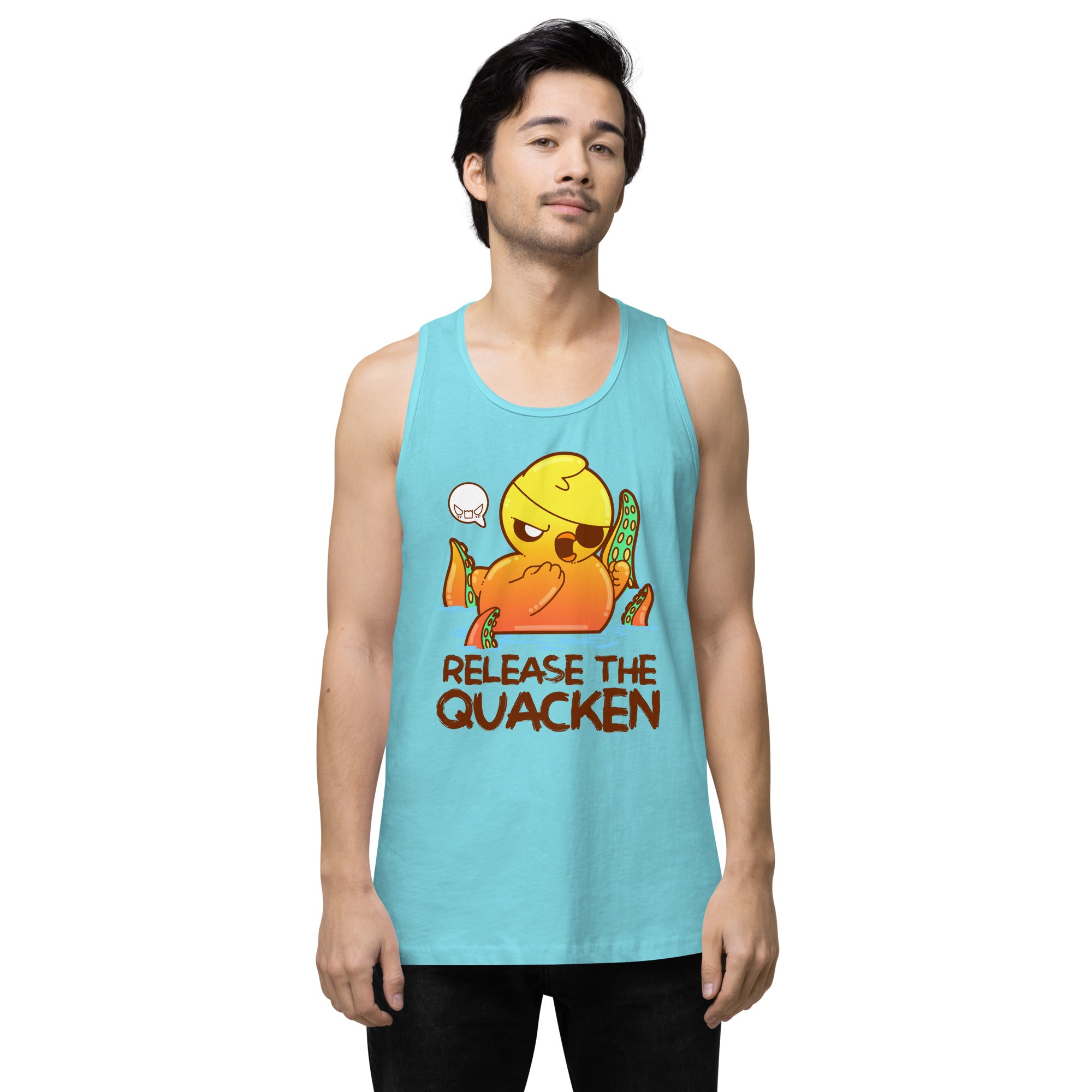 RELEASE THE QUACKEN - Premium Tank Top - ChubbleGumLLC