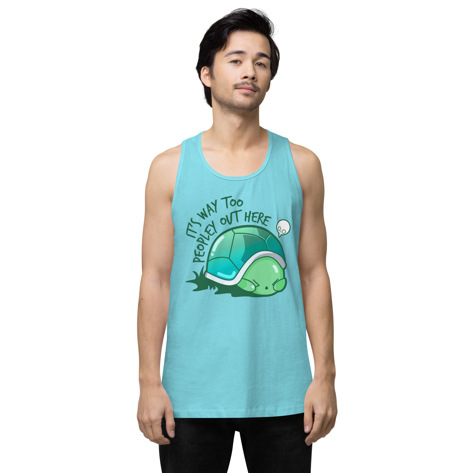 WAY TOO PEOPLEY - Premium Tank Top - ChubbleGumLLC