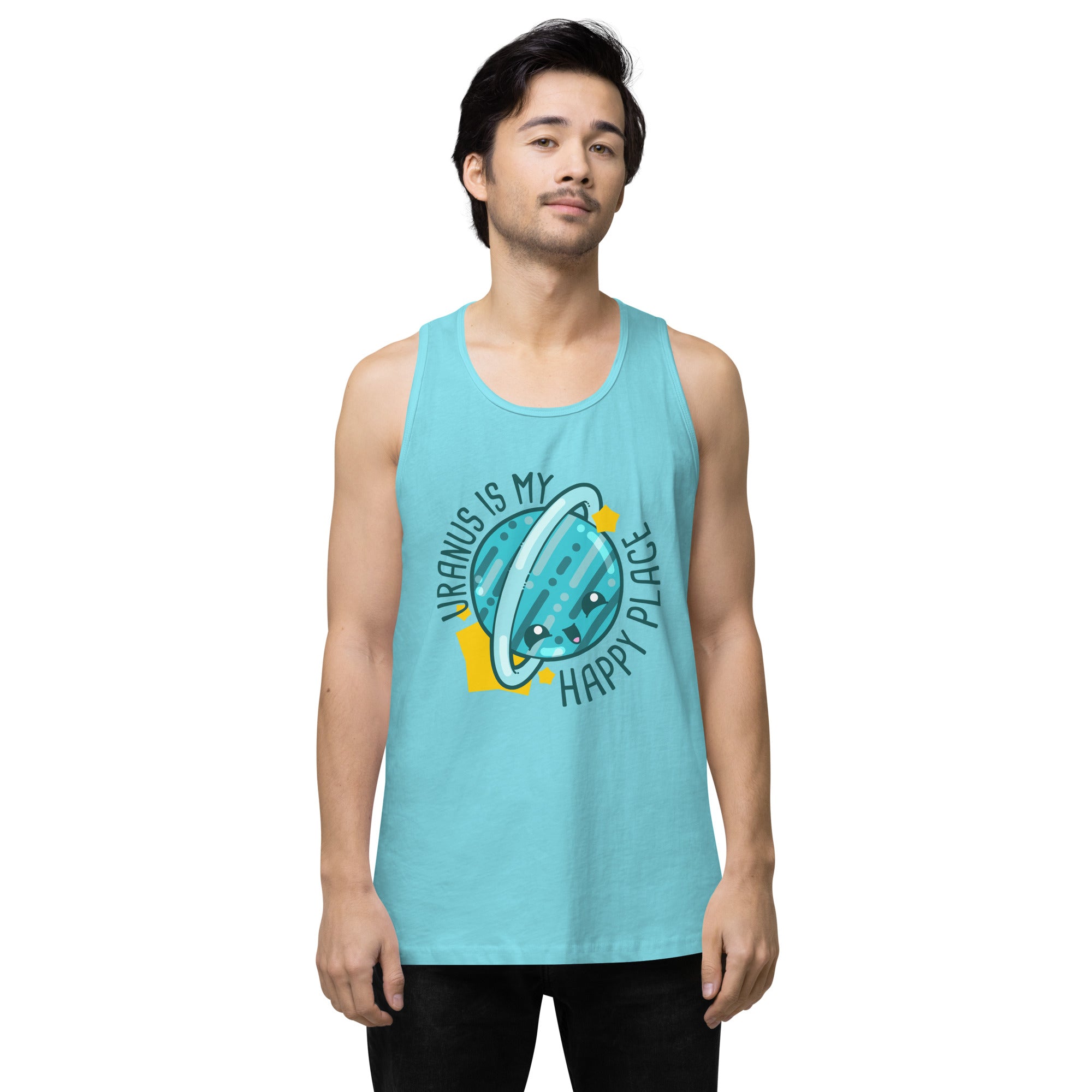 URANUS IS MY HAPPY PLACE - Tank Top - ChubbleGumLLC