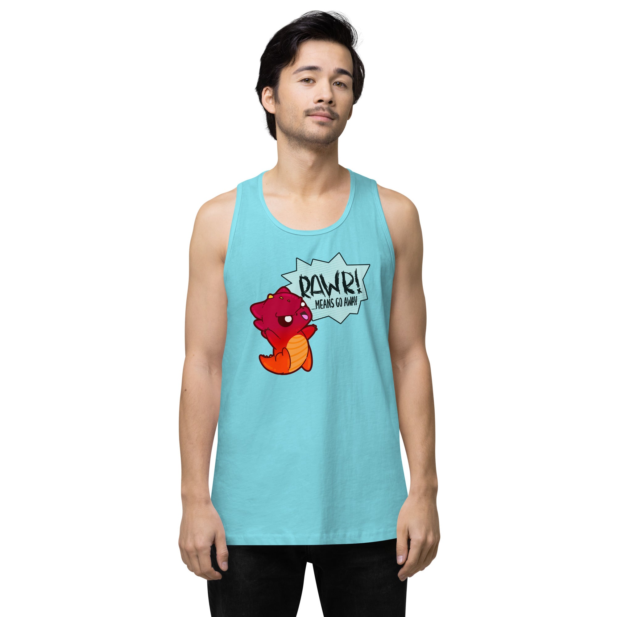 RAWR MEANS GO AWAY - Tank - ChubbleGumLLC