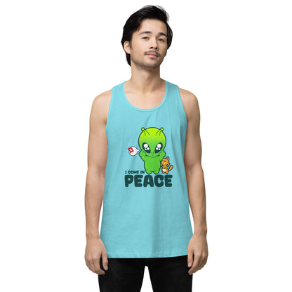 I COME IN PEACE  - Premium Tank Top - ChubbleGumLLC