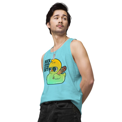 DUCK AROUND AND FIND OUT - Premium Tank Top - ChubbleGumLLC