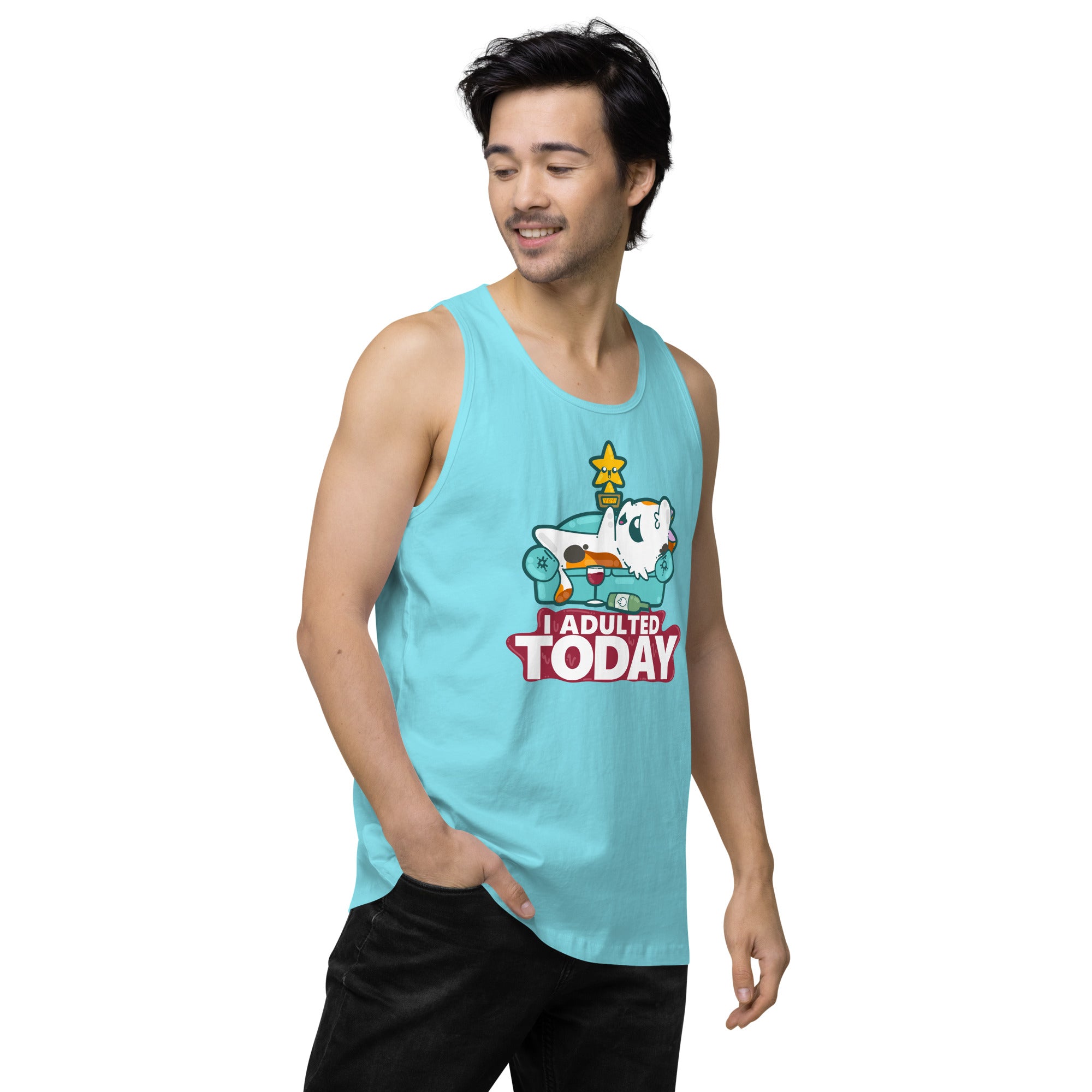 I ADULTED TODAY - Premium Tank Top - ChubbleGumLLC