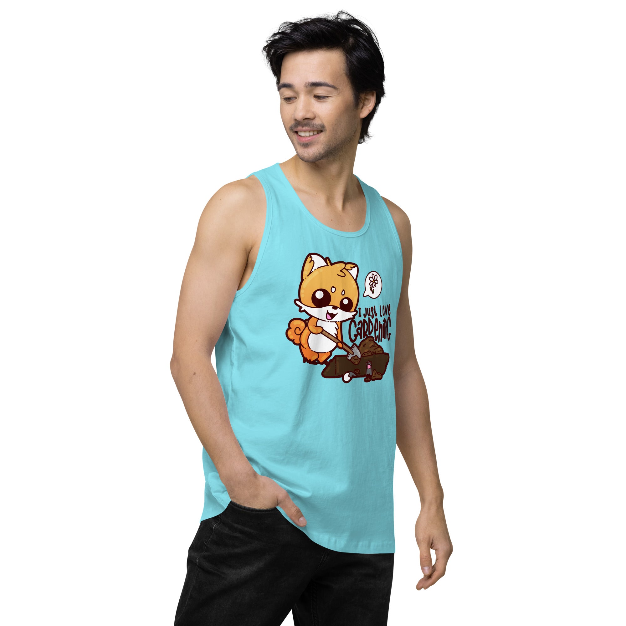 I JUST LOVE GARDENING - Premium Tank Top - ChubbleGumLLC