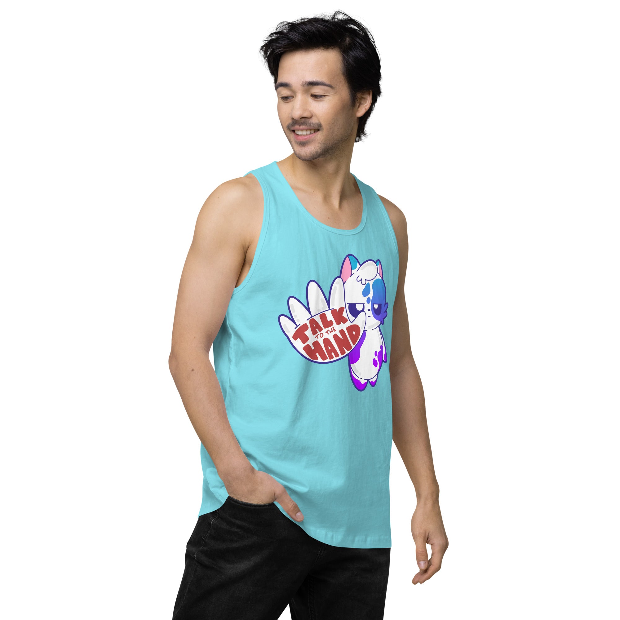 TALK TO THE HAND - Premium Tank Top - ChubbleGumLLC