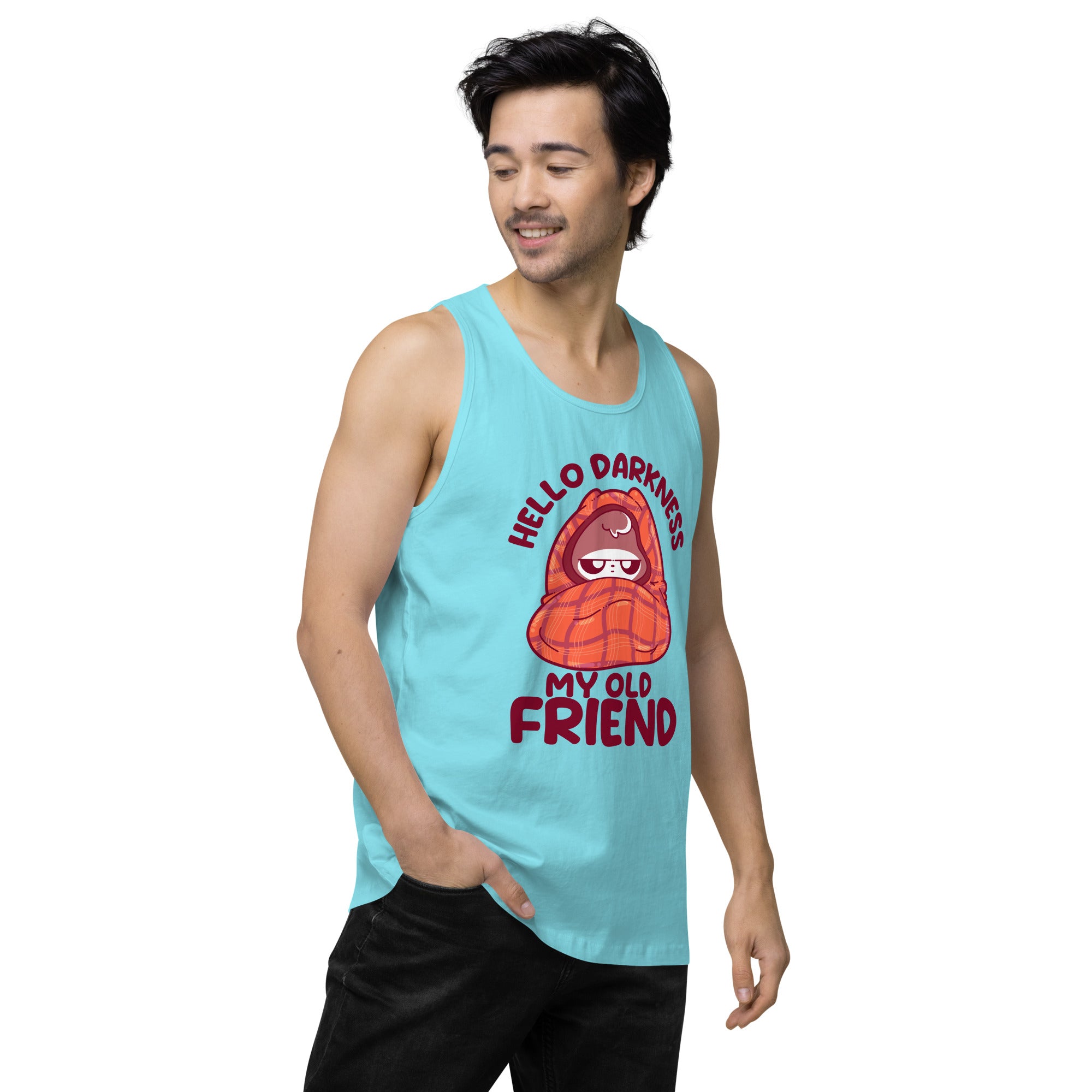 HELLO DARKNESS - Premium Tank Top - ChubbleGumLLC