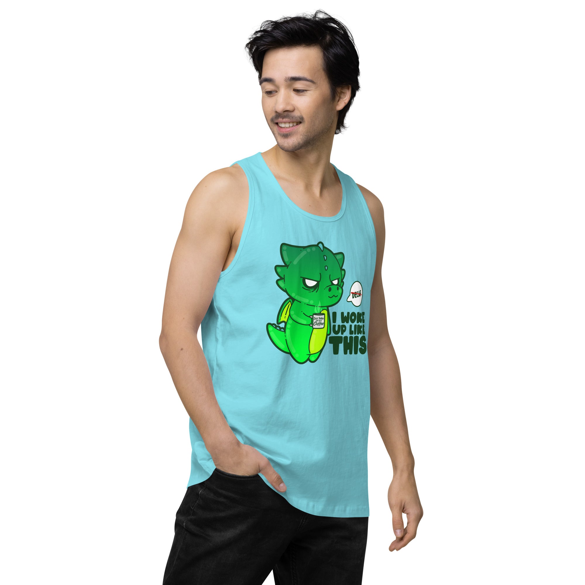 I WOKE UP LIKE THIS - Premium Tank Top - ChubbleGumLLC