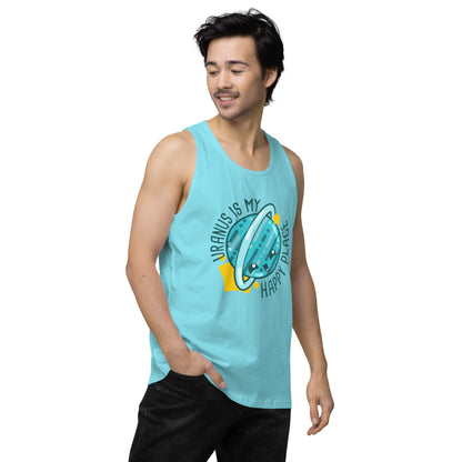 URANUS IS MY HAPPY PLACE - Tank Top - ChubbleGumLLC