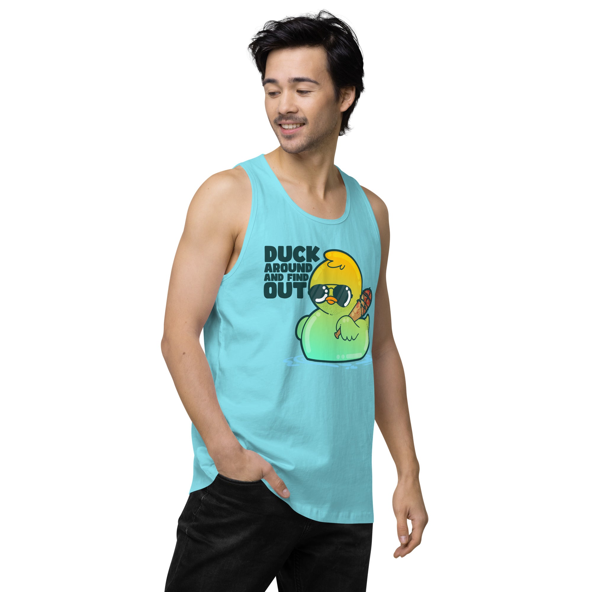 DUCK AROUND AND FIND OUT - Premium Tank Top - ChubbleGumLLC