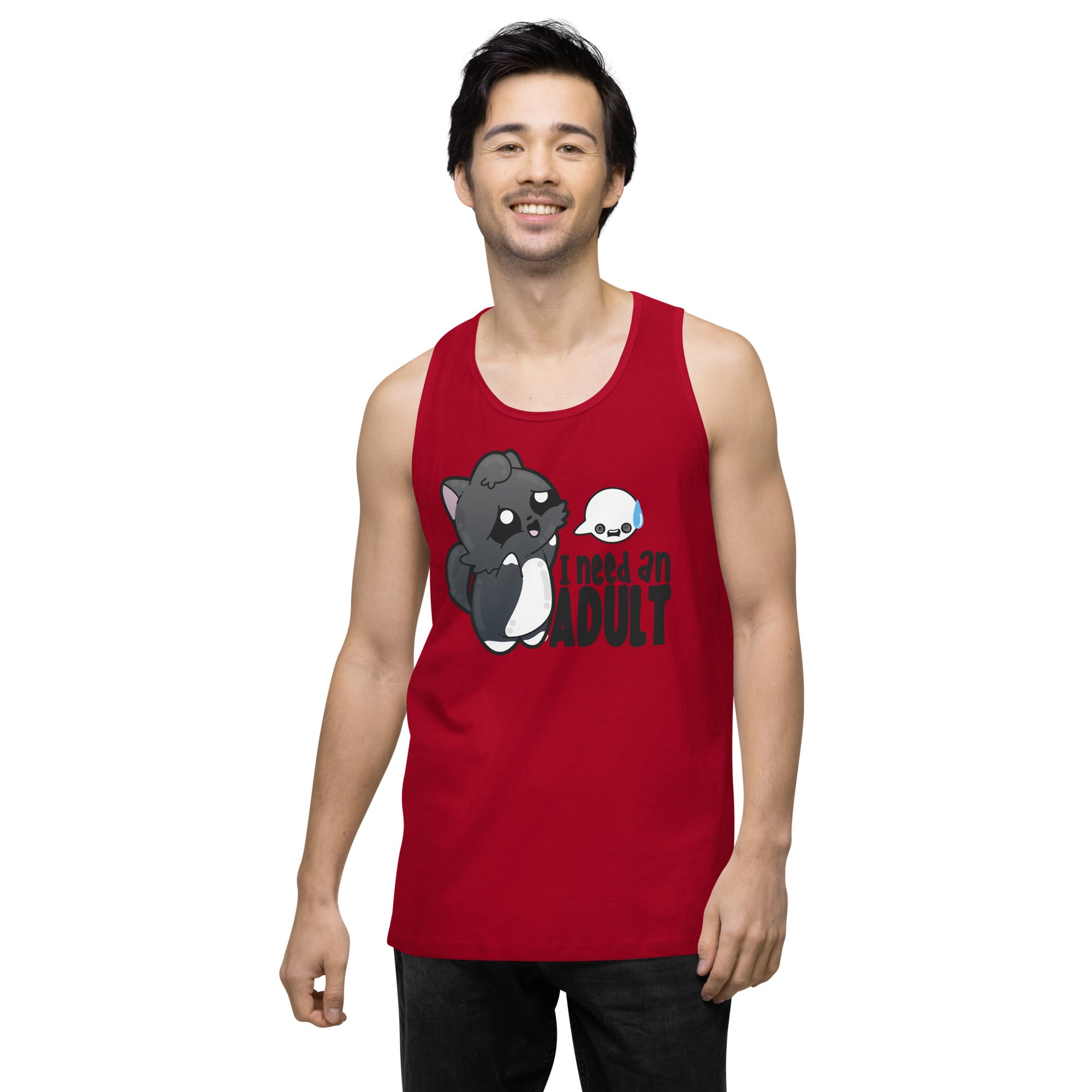 I NEED AN ADULT - Premium Tank Top - ChubbleGumLLC