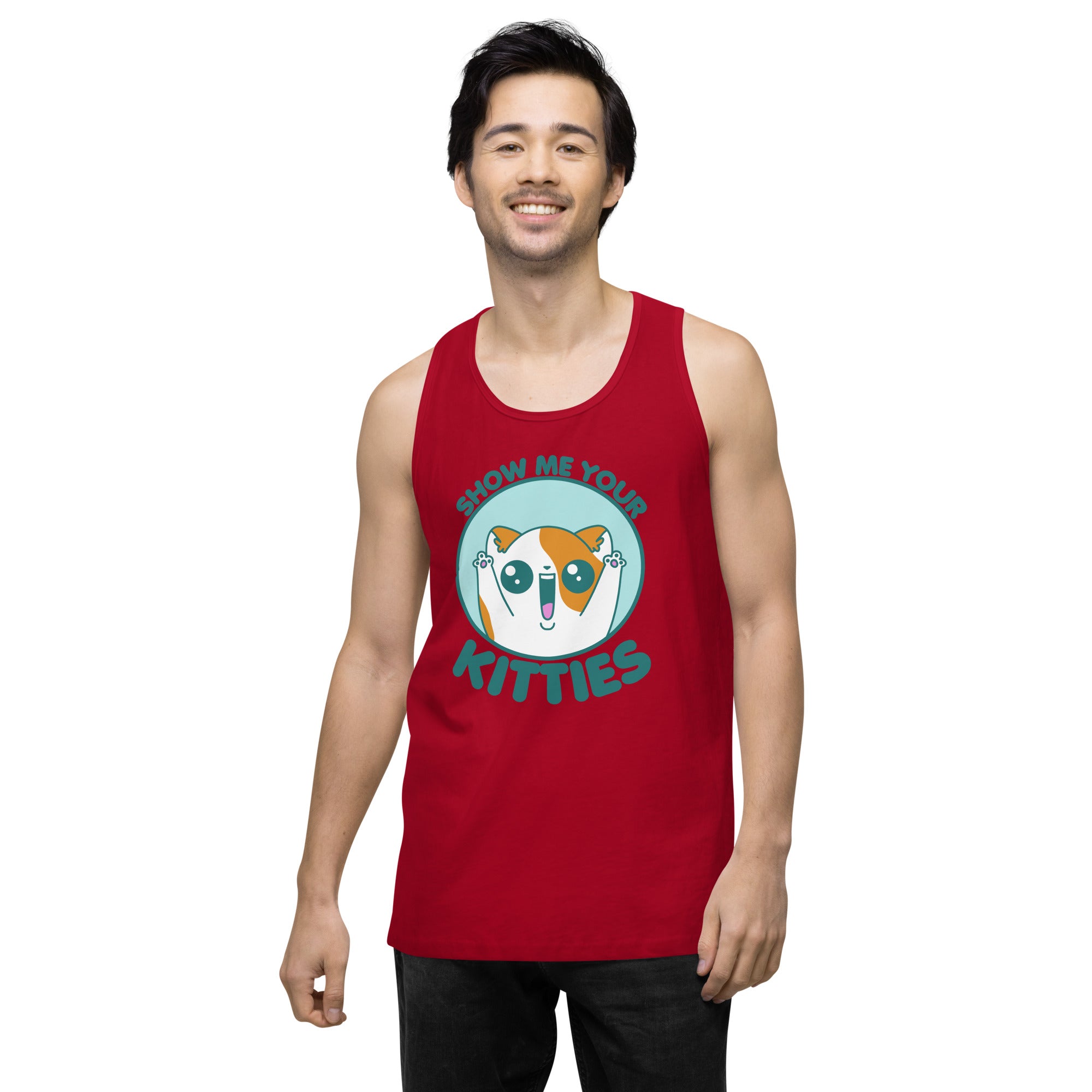 SHOW ME YOUR KITTIES - Premium Tank Top - ChubbleGumLLC