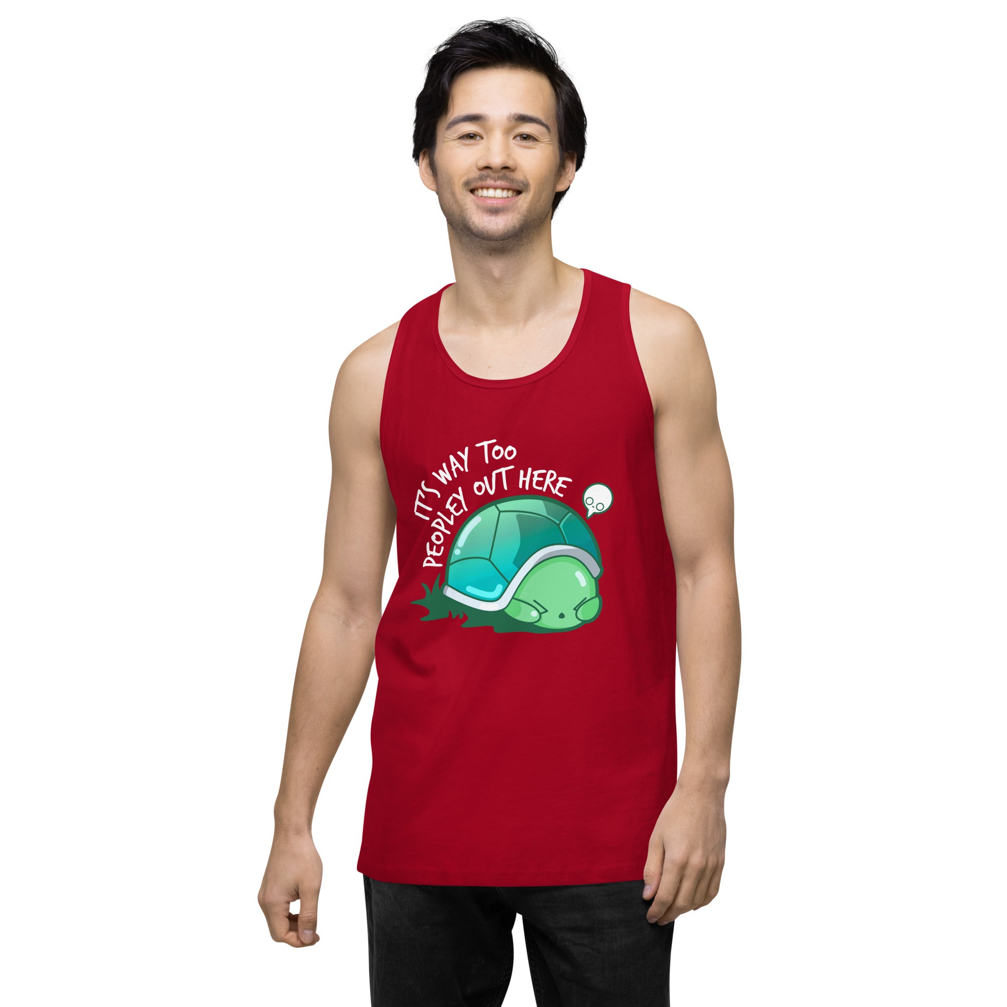 WAY TOO PEOPLEY - Modded Premium Tank Top - ChubbleGumLLC