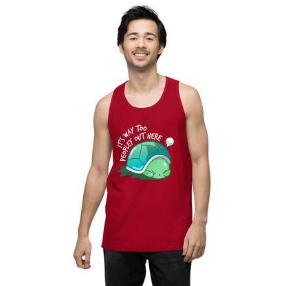 WAY TOO PEOPLEY - Modded Premium Tank Top - ChubbleGumLLC