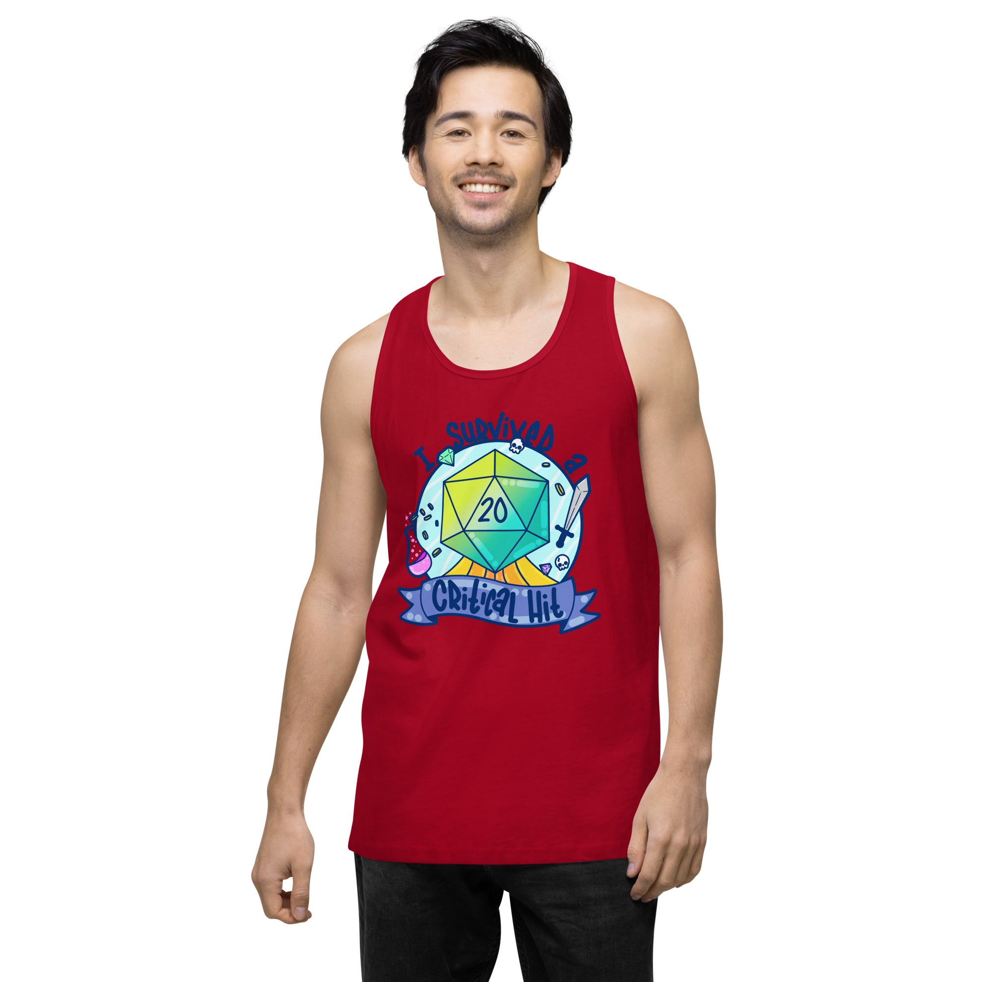 I SURVIVED A CRITICAL HIT - Tank Top - ChubbleGumLLC