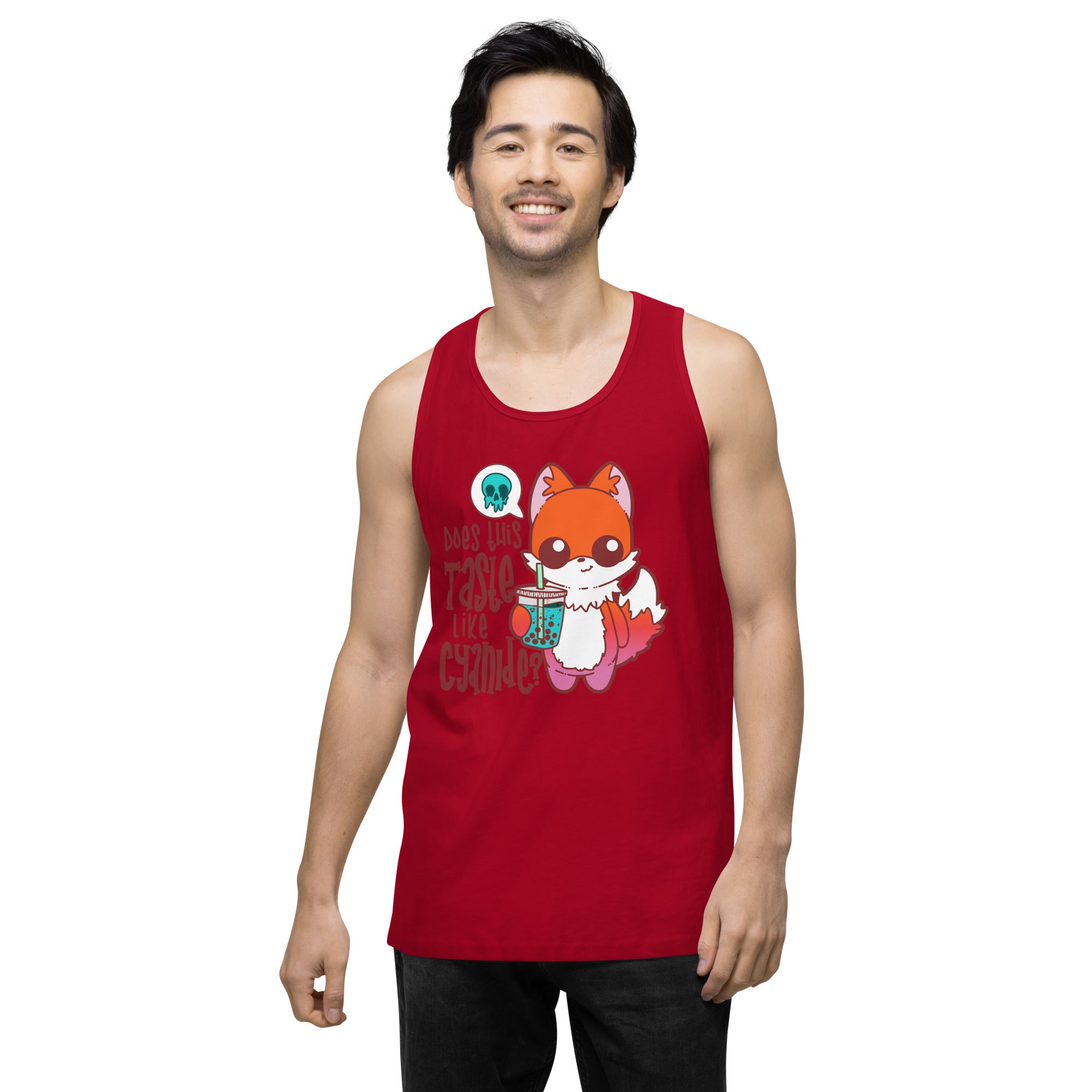 DOES THIS TASTE LIKE CYANIDE - Premium Tank Top - ChubbleGumLLC