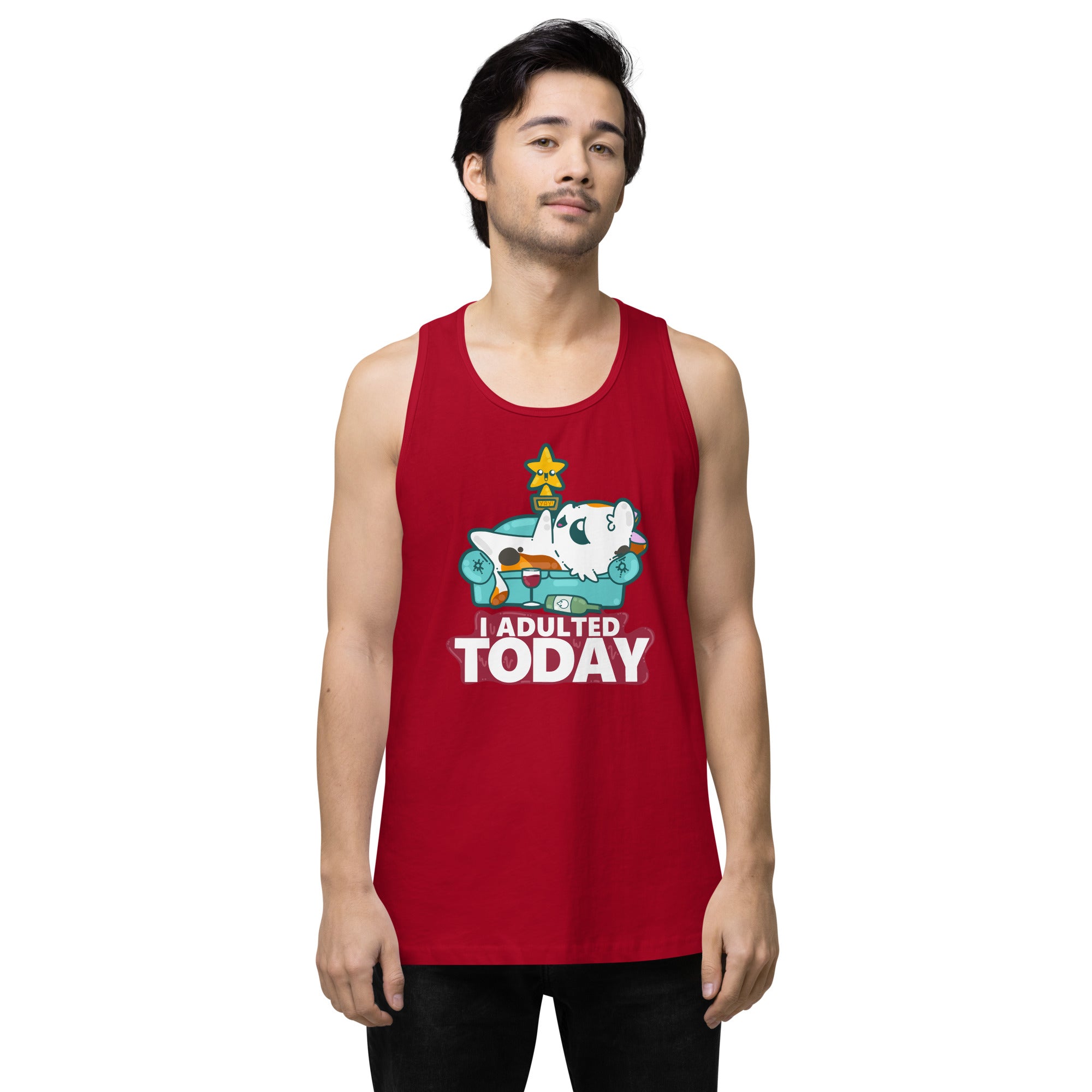 I ADULTED TODAY - Premium Tank Top - ChubbleGumLLC