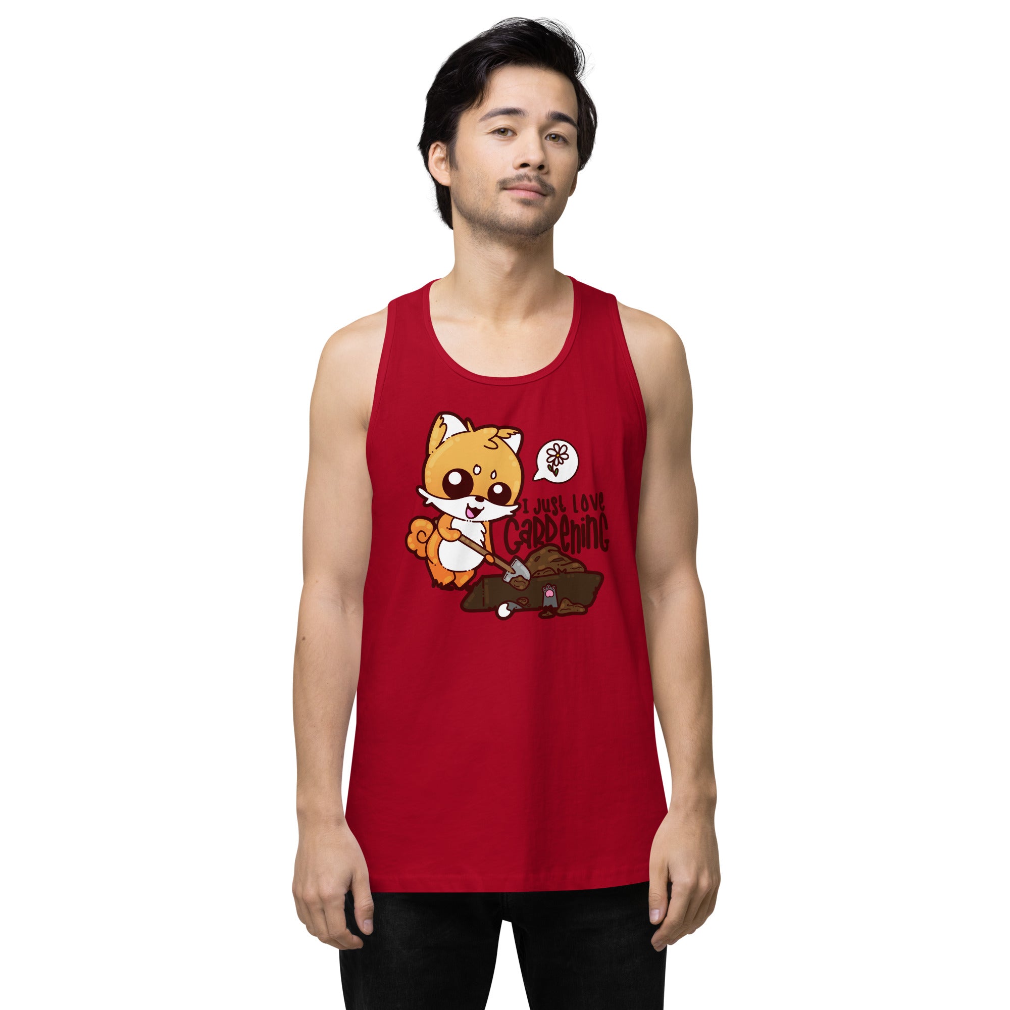 I JUST LOVE GARDENING - Premium Tank Top - ChubbleGumLLC