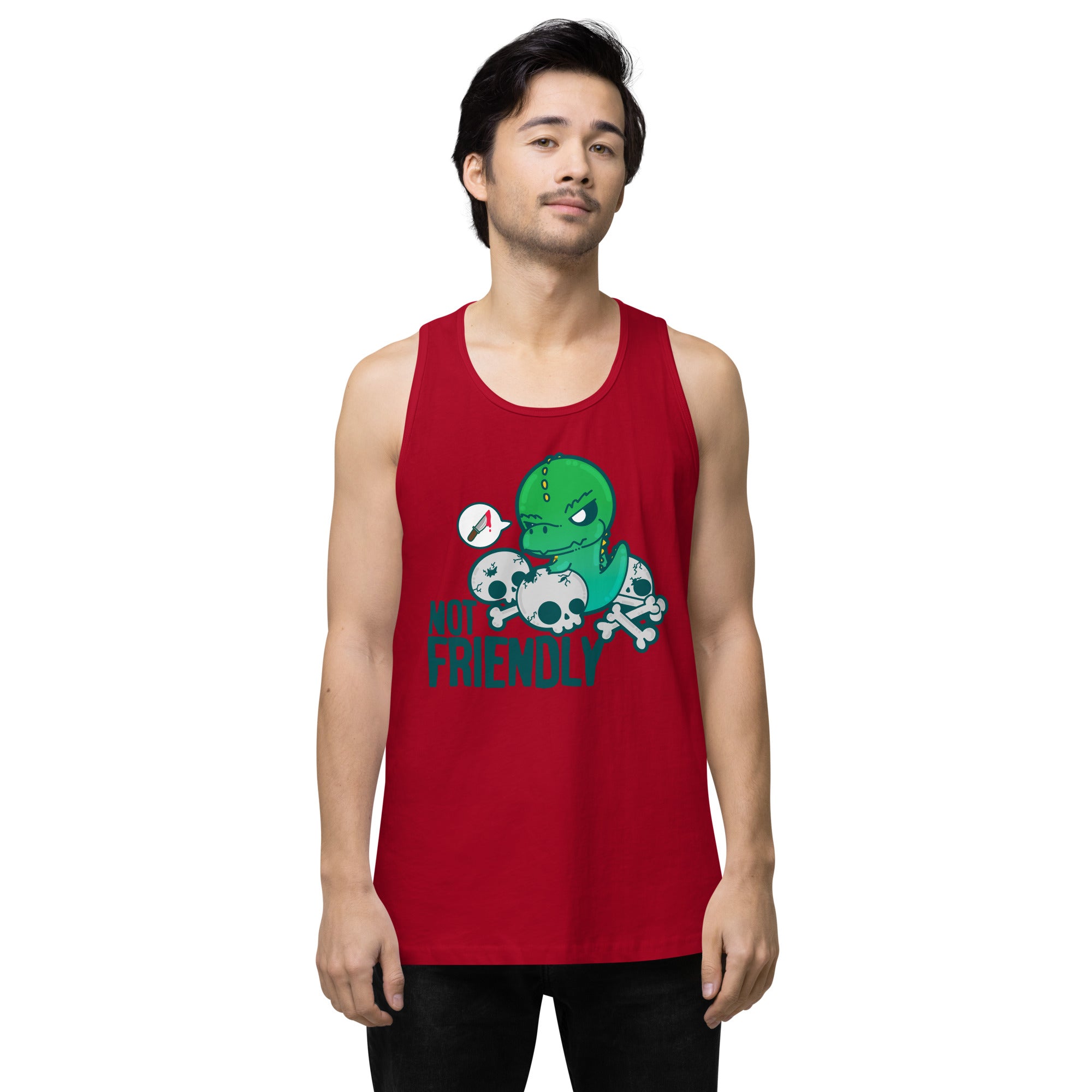 NOT FRIENDLY - Premium Tank Top - ChubbleGumLLC