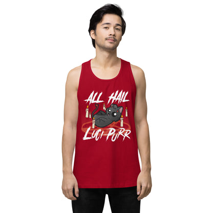 ALL HAIL LUCIPURR - Premium Tank Top - ChubbleGumLLC