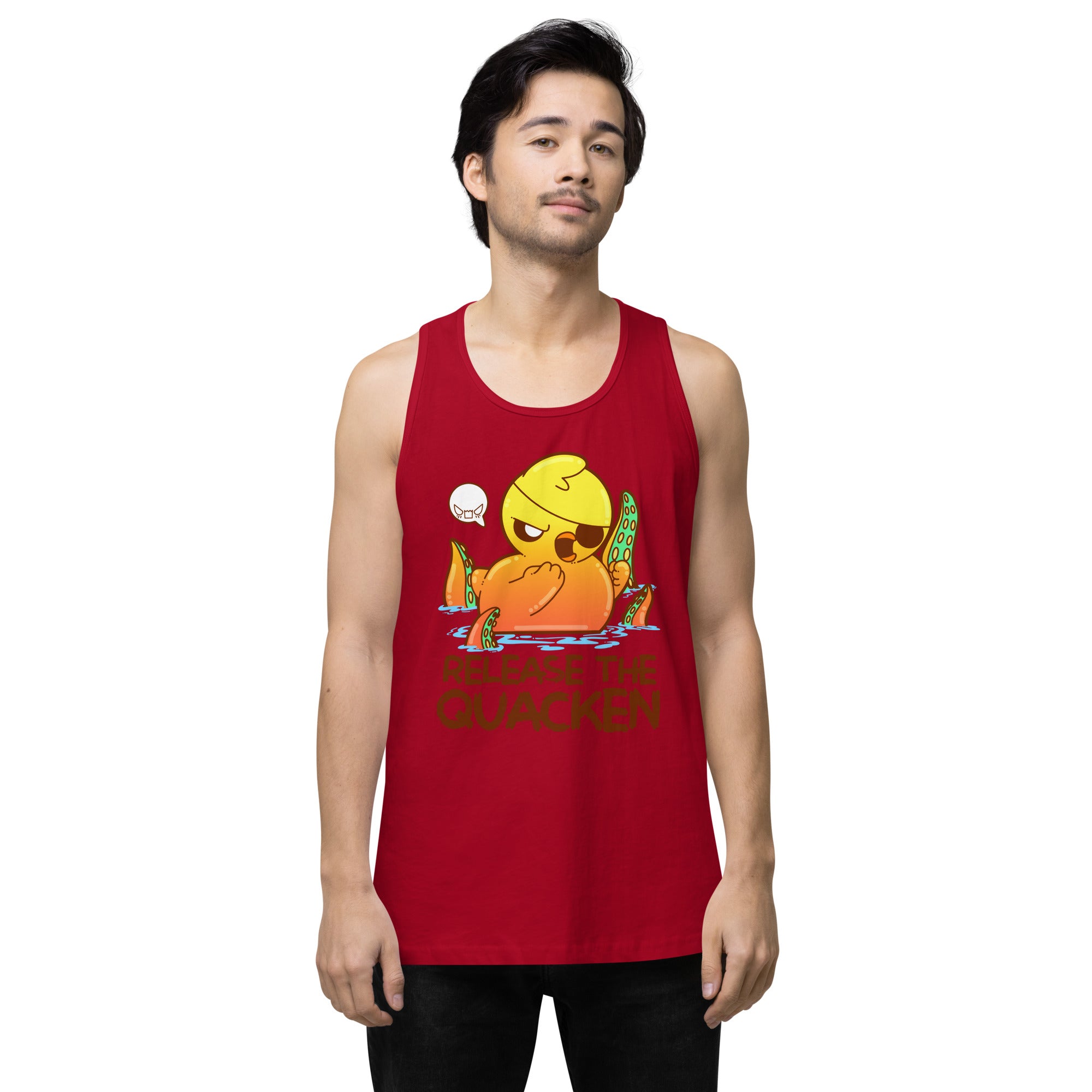 RELEASE THE QUACKEN - Premium Tank Top - ChubbleGumLLC