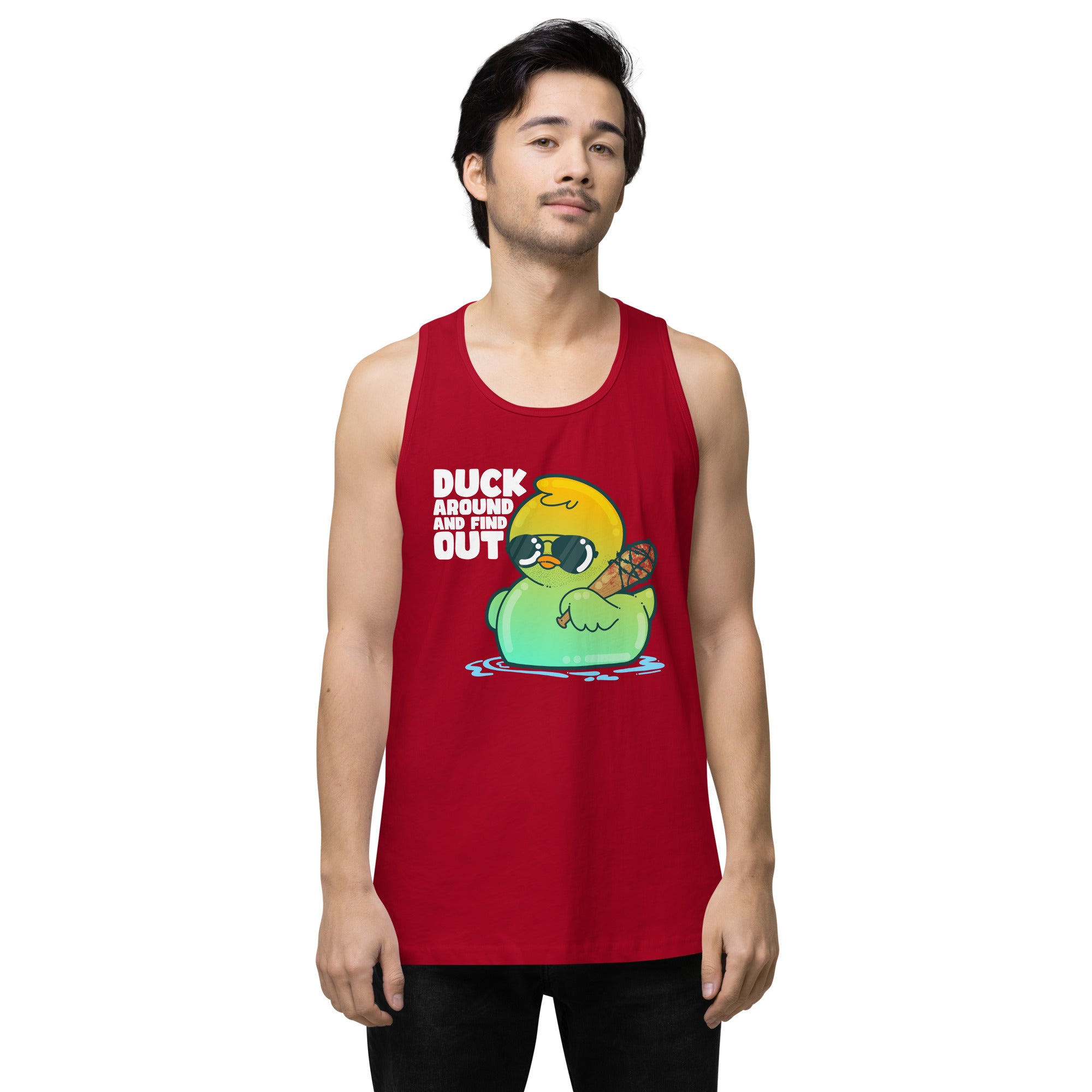 DUCK AROUND AND FIND OUT - Modded Premium Tank Top - ChubbleGumLLC